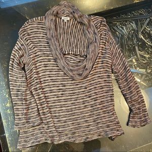 Splendid brand knit cowl neck sweater | 3/4 sleeves